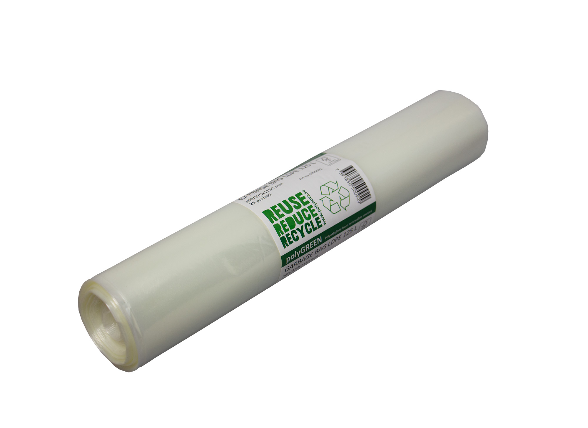 Sopsäck i grön LDPE